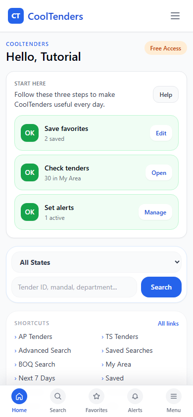 Start from dashboard screenshot