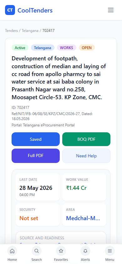 Open full tender details screenshot